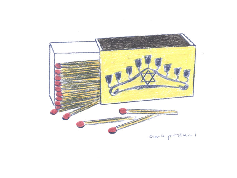 Matchbox for Lighting Juventino Lopez Reyes Hanukkiah