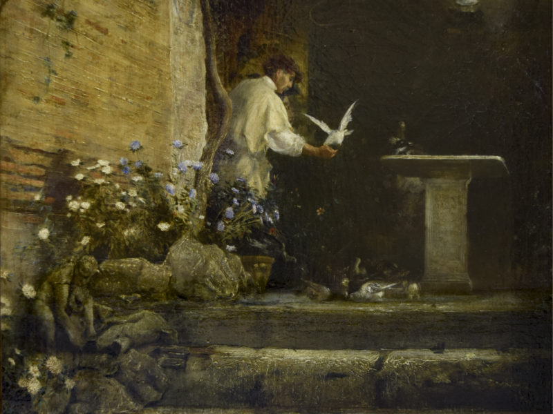 Moses Ezekiel Outside his Studio at the Baths of Diocletian